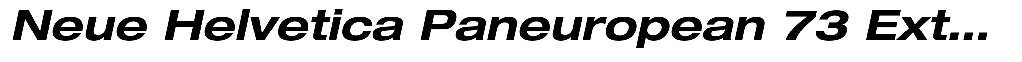 Neue Helvetica Paneuropean 73 Extended Bold Oblique image